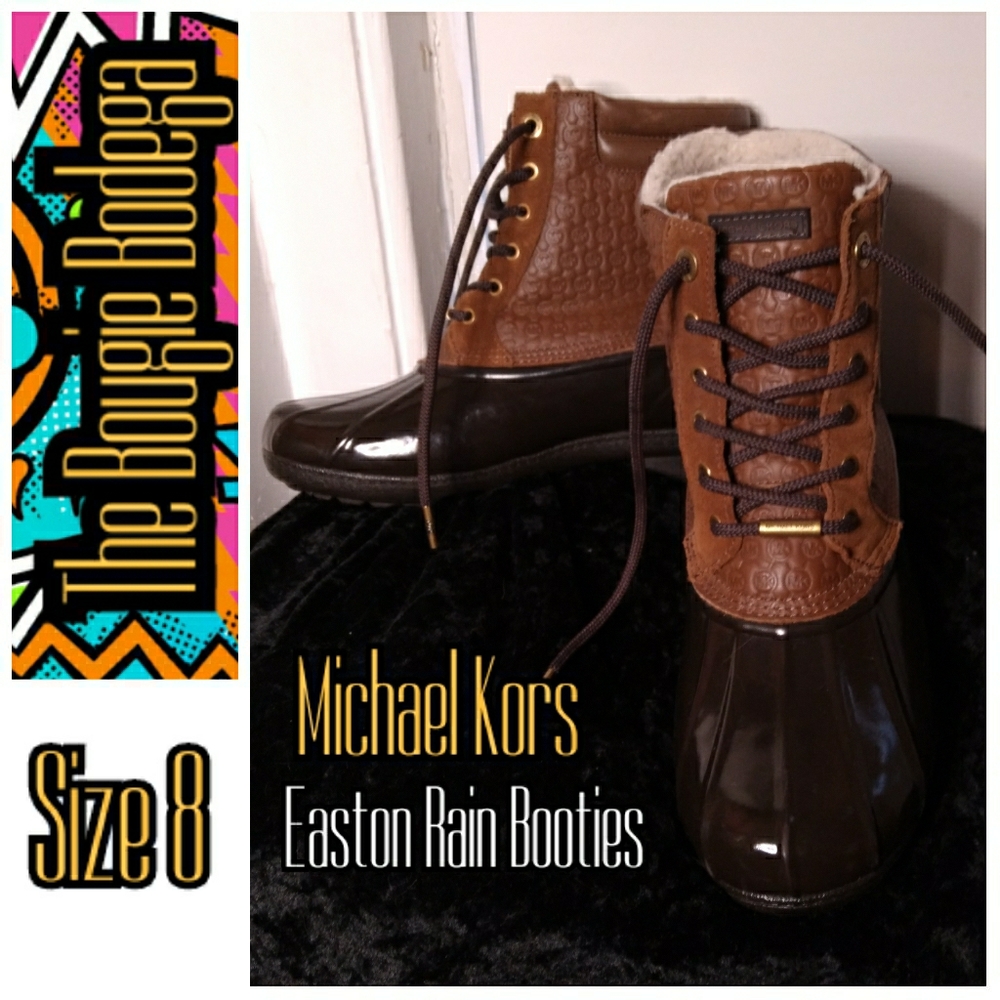 Size 8 Michael Kors Easton Rain Bootie